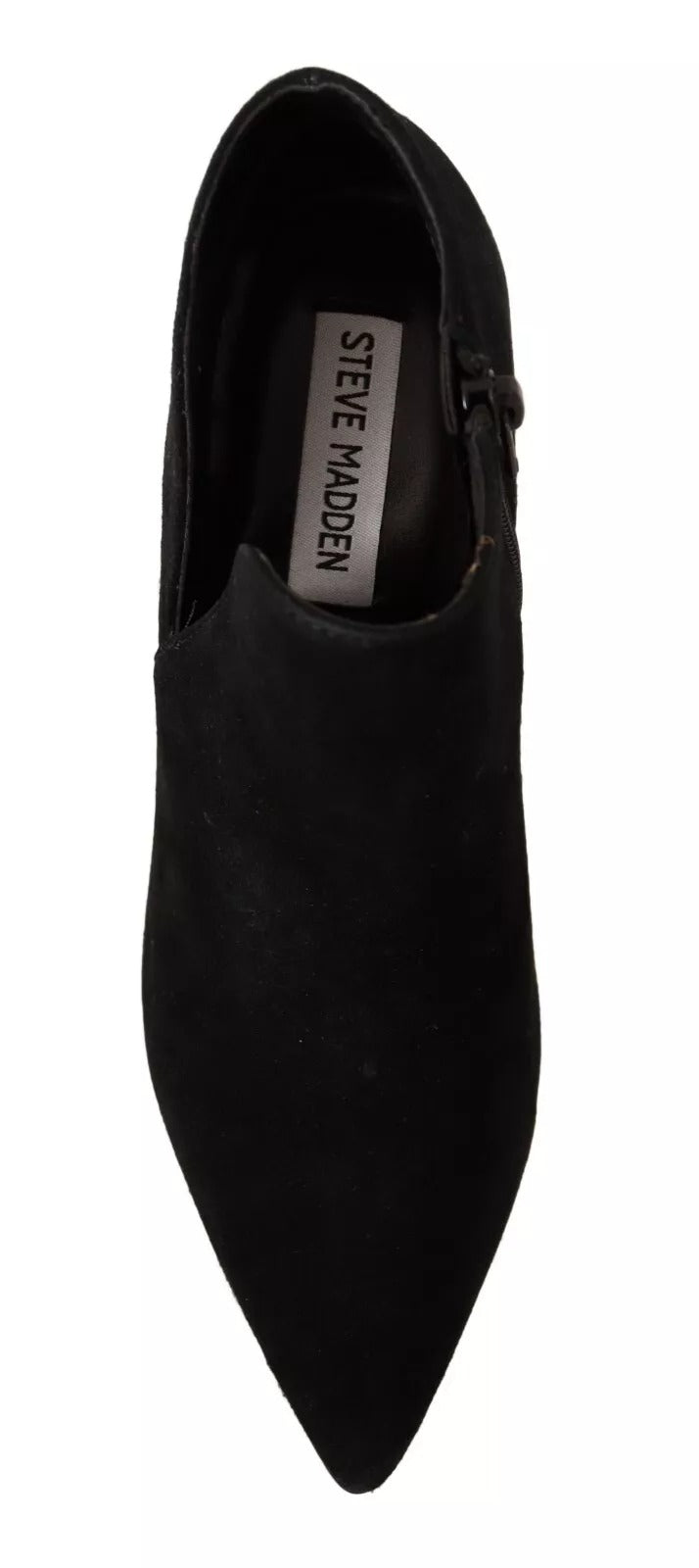 Black shoe on display