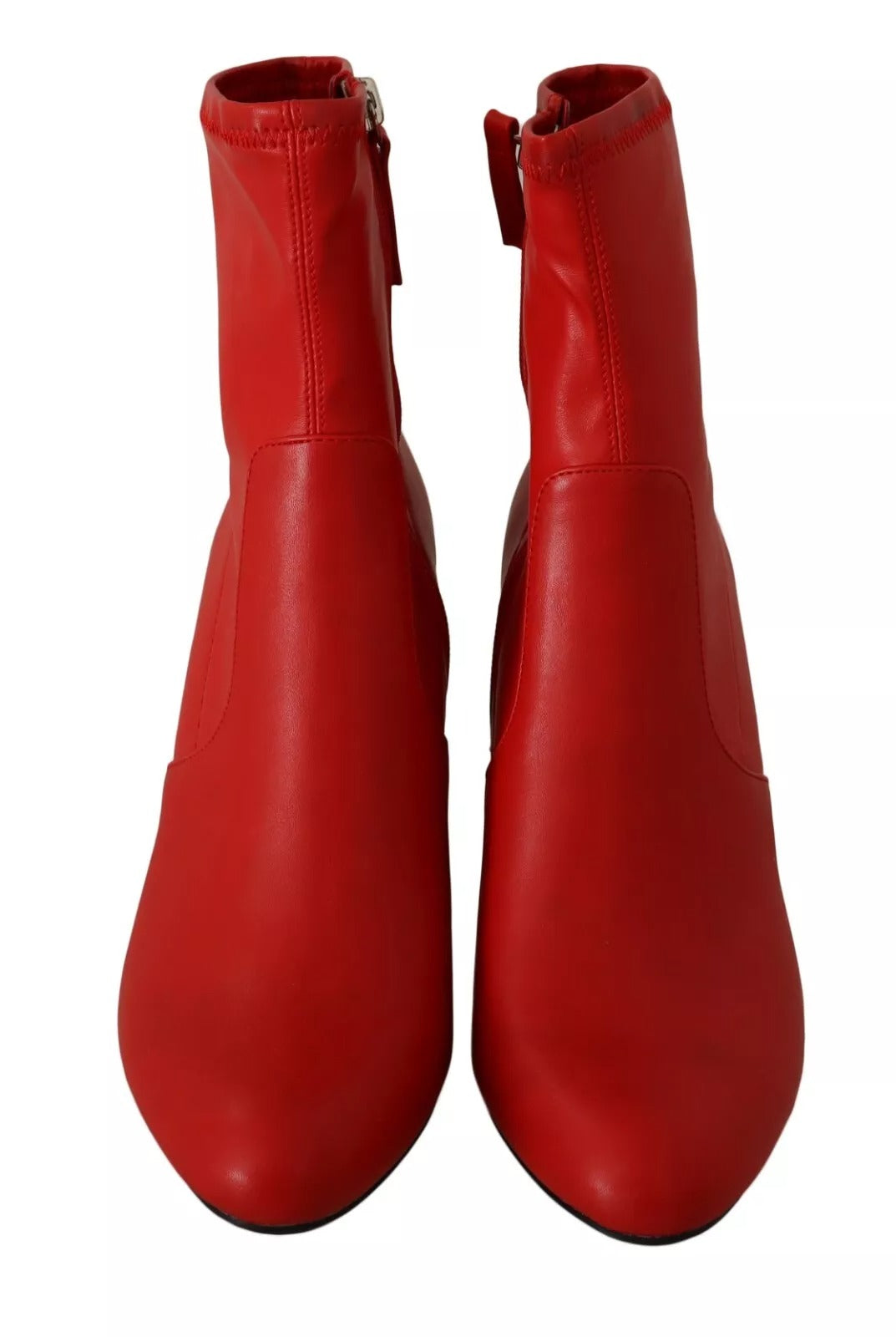 Red knee high boots
