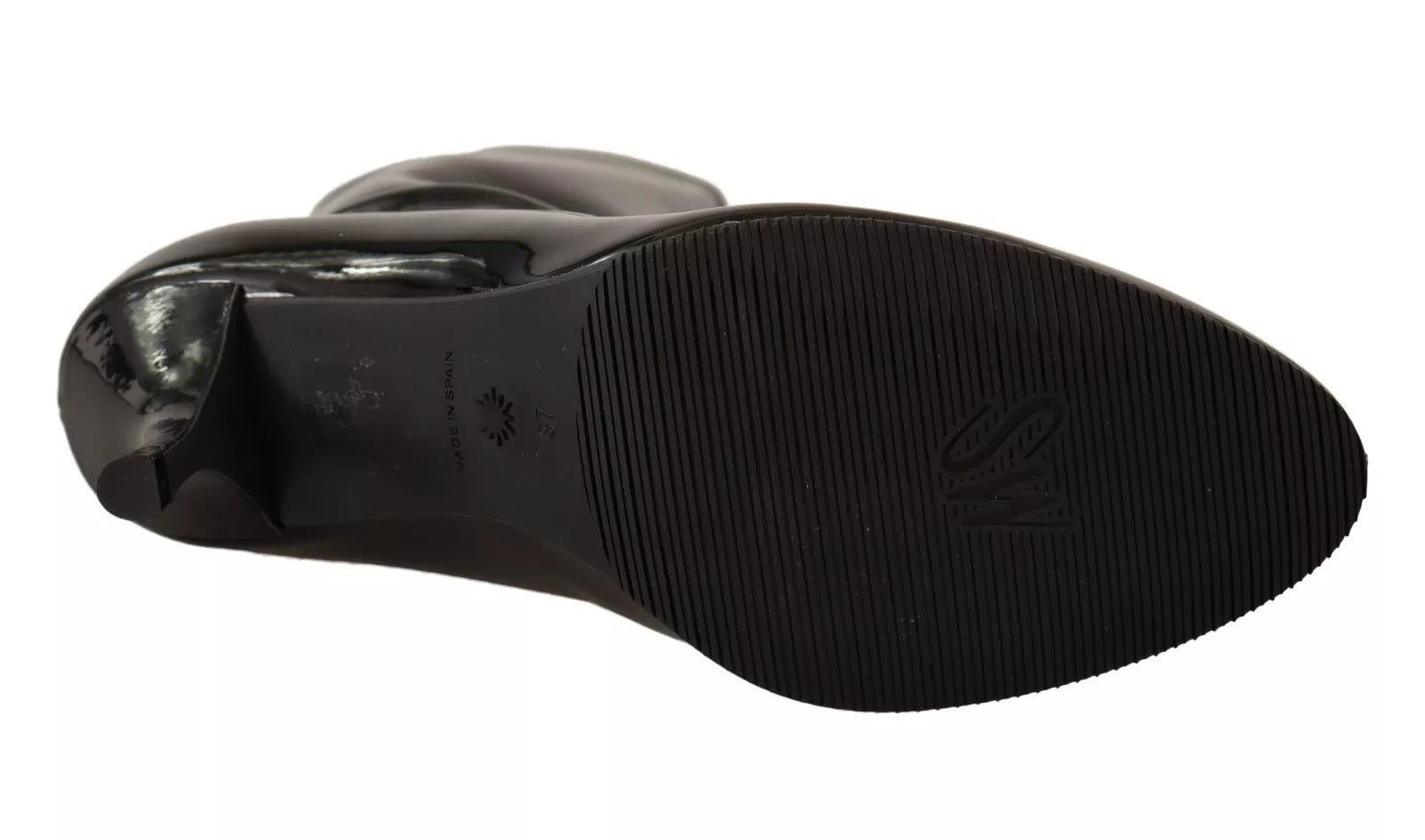Black shoe on white background