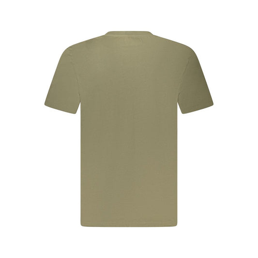 A green men's t-shirt made of organic cotton