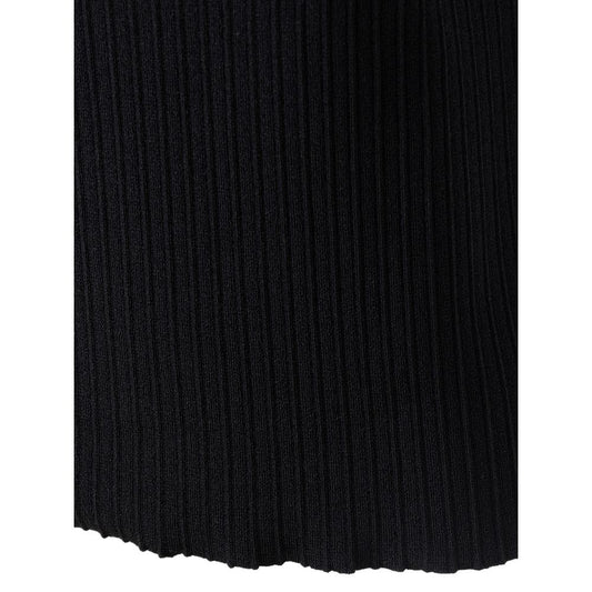 Black knit fabric with texture