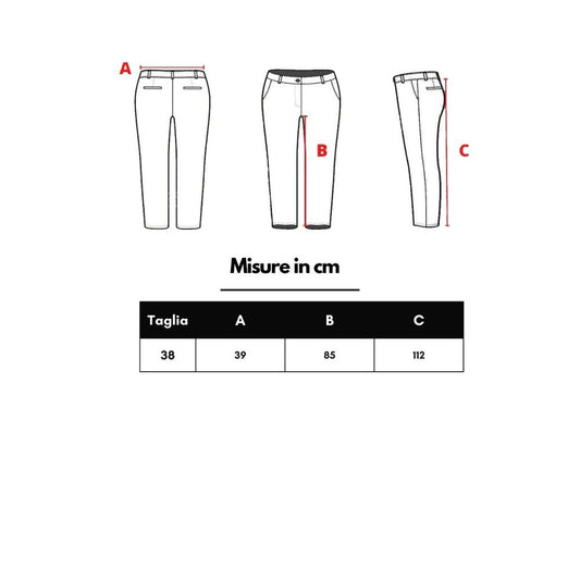Pair of women's jeans in three sizes