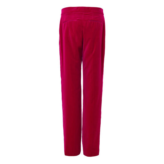 Red pants with elastic waistband
