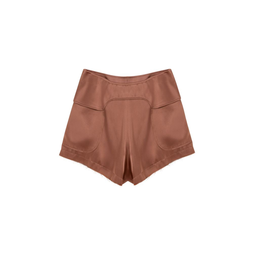 Shorts made of shiny fabric