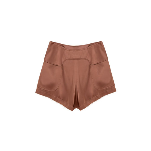 Shorts made of shiny fabric