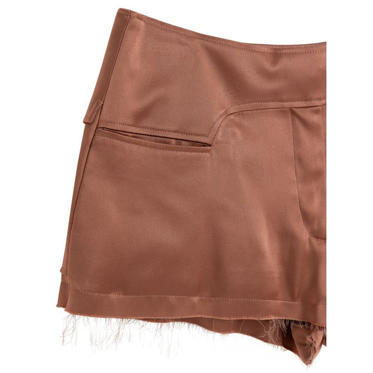 Brown skirt with fringe detailing