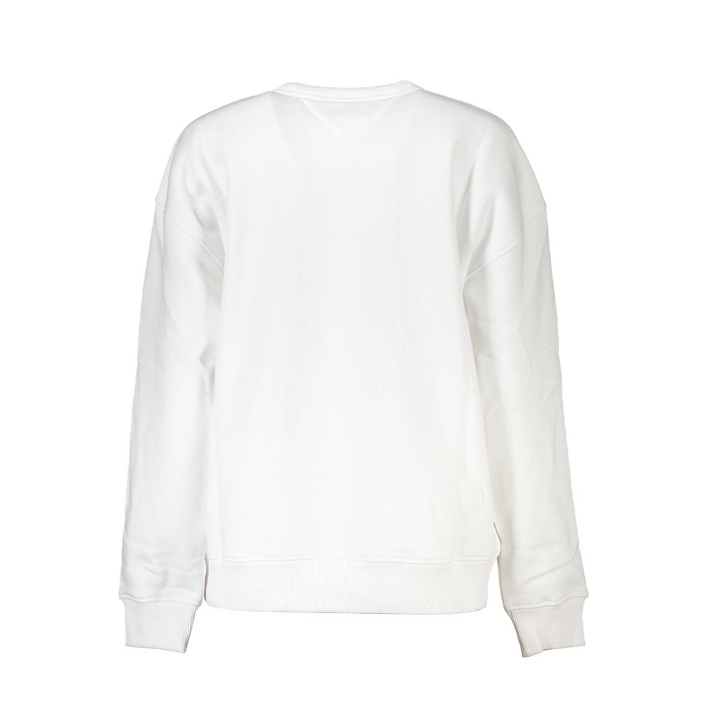 White long sleeve sweatshirt with crew neckline