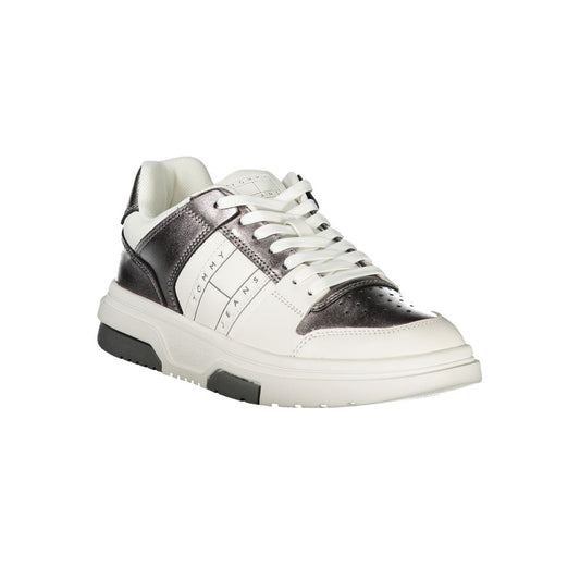 White and black sneaker with white laces