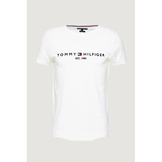White t-shirt with logo text