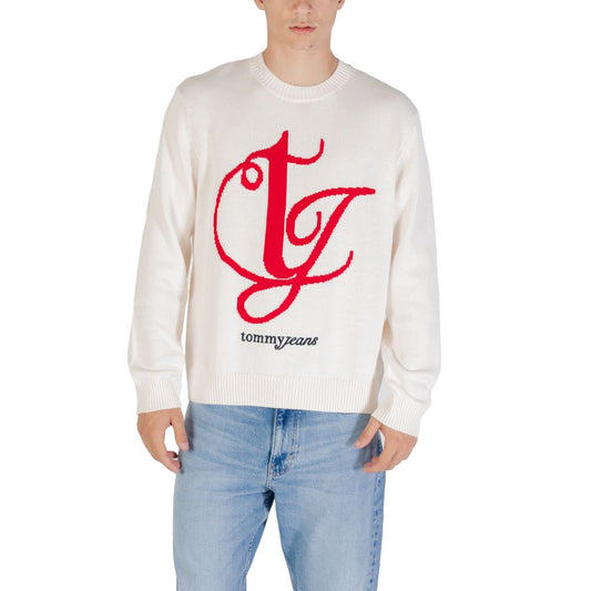 Sweater with red logo on front