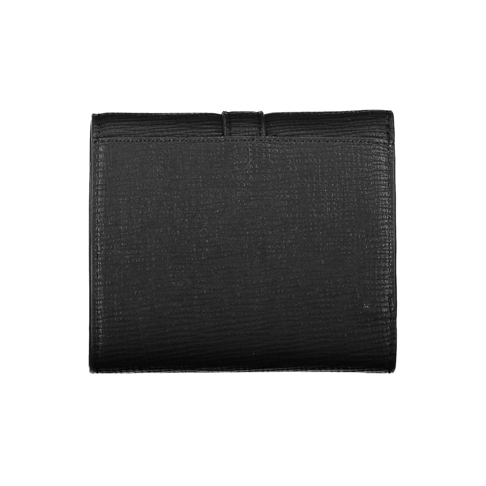 Black wallet with zipper closure