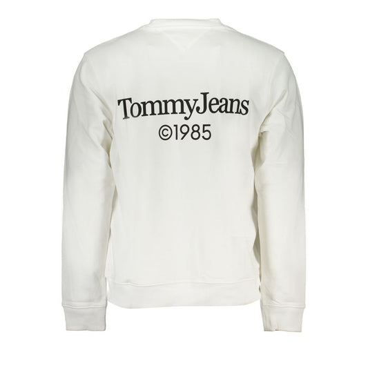 White sweatshirt with embroidered logo and year