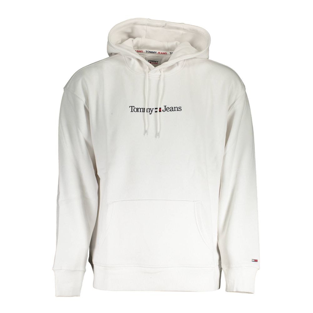 White hoodie with brand name on front