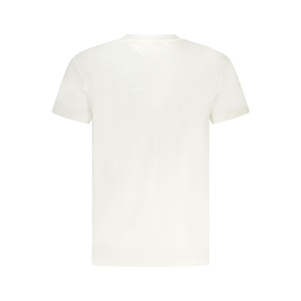 White short sleeve t-shirt on a hanger