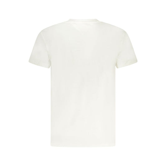 White short sleeve t-shirt on a hanger