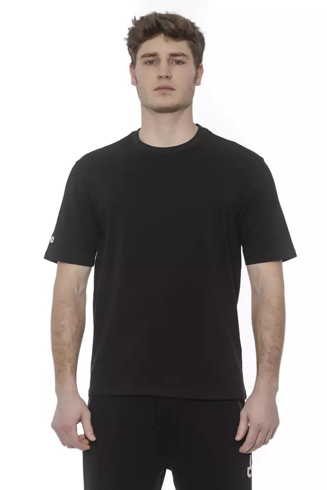 Black short sleeve t-shirt on a mannequin
