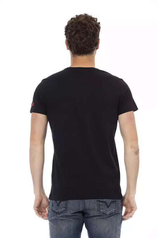 Black t-shirt on a mannequin torso