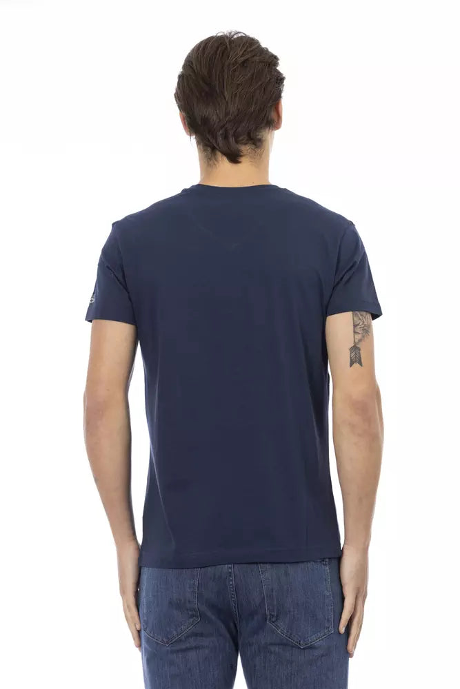 Navy blue t-shirt on a mannequin torso