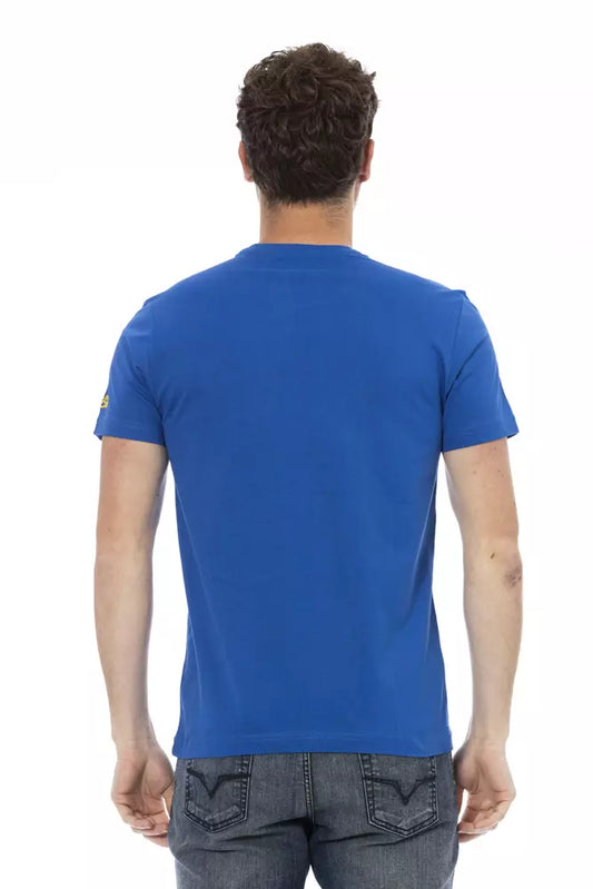 Blue short sleeve shirt on a mannequin