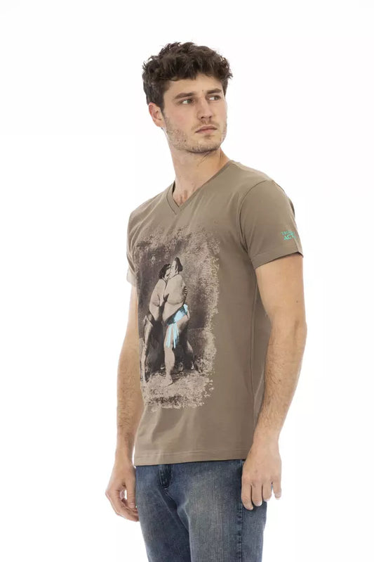 Man wearing graphic t-shirt and jeans