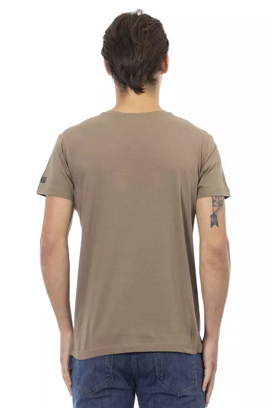 Mannequin torso wearing olive green t-shirt