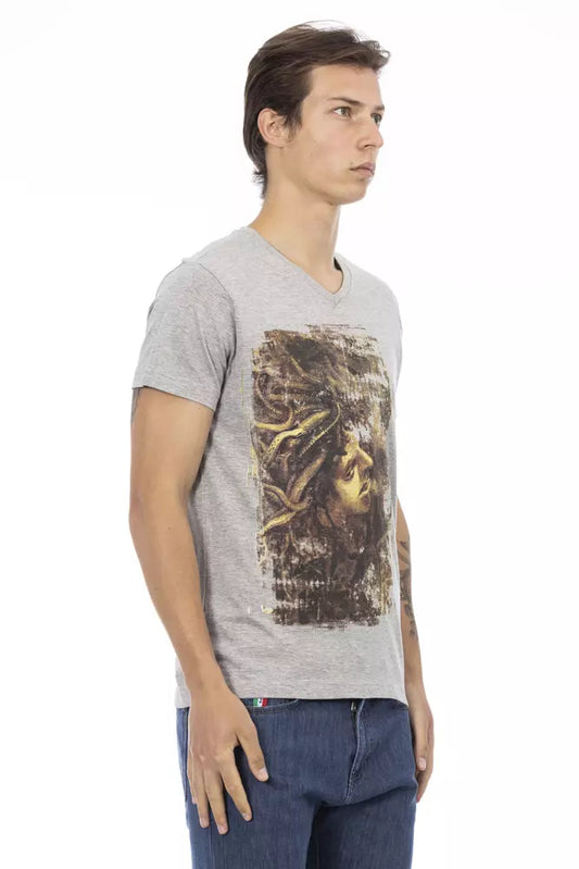 Man wearing graphic t-shirt and jeans