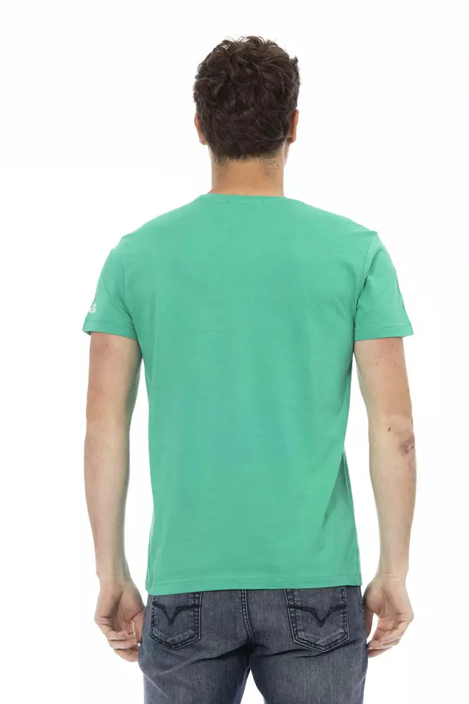 Green t-shirt on mannequin