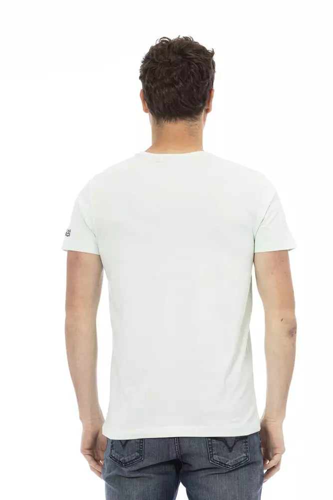 Man wearing white t-shirt