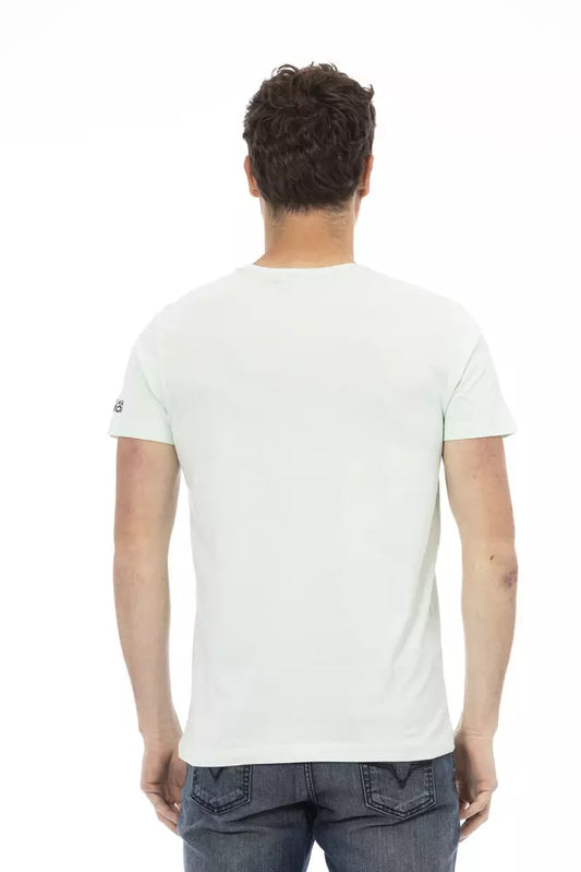 Man wearing white t-shirt