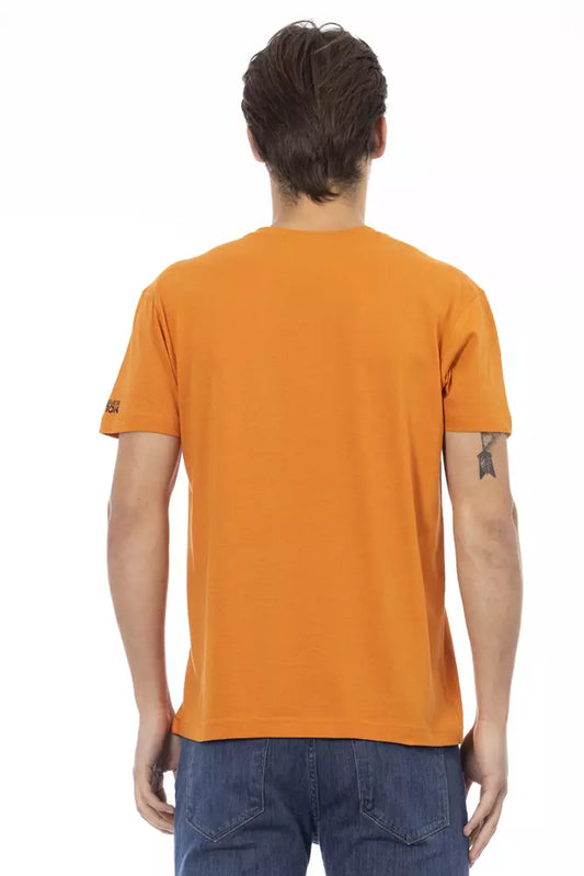 Mannequin wearing orange t-shirt