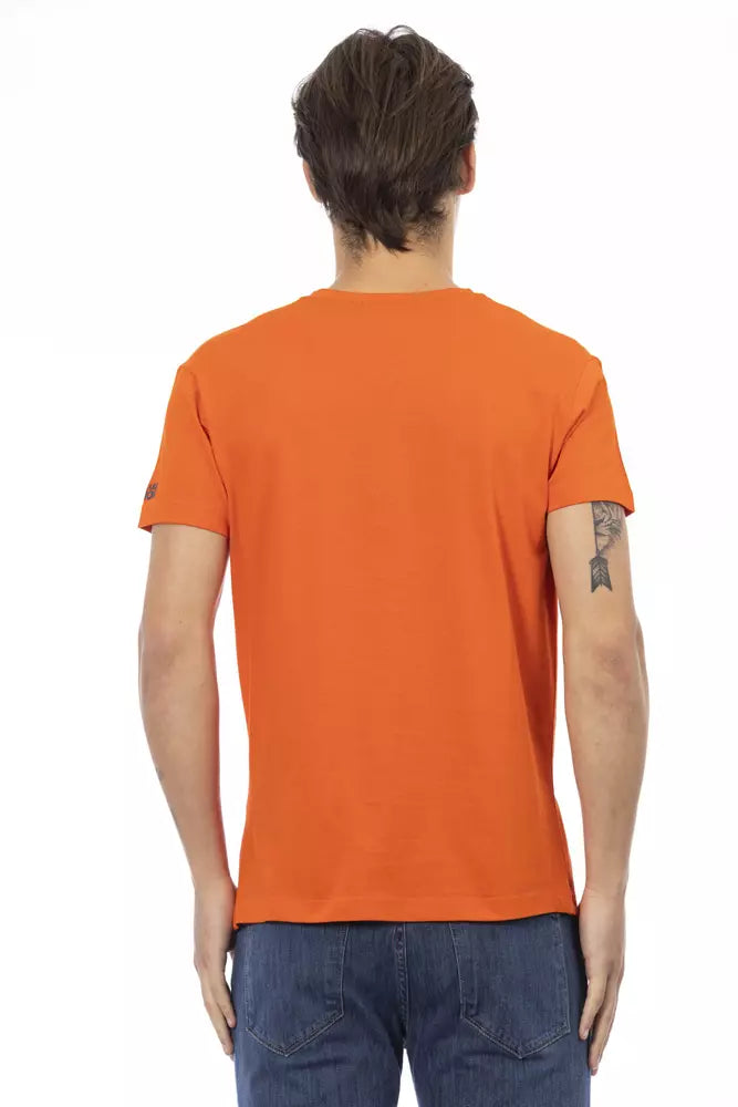 Mannequin torso in orange shirt