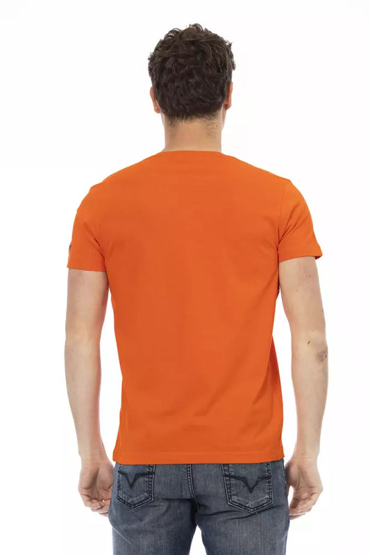 Mannequin wearing orange t-shirt