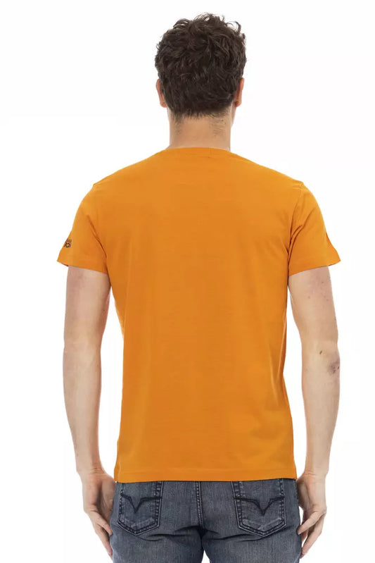 Mannequin wearing orange t-shirt