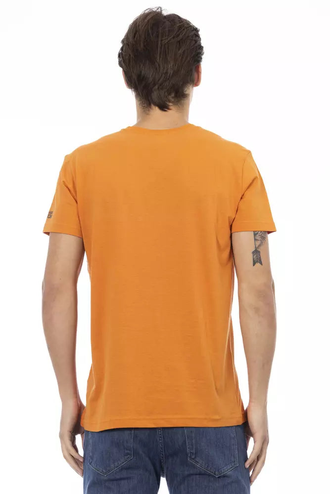 Mannequin wearing orange t-shirt