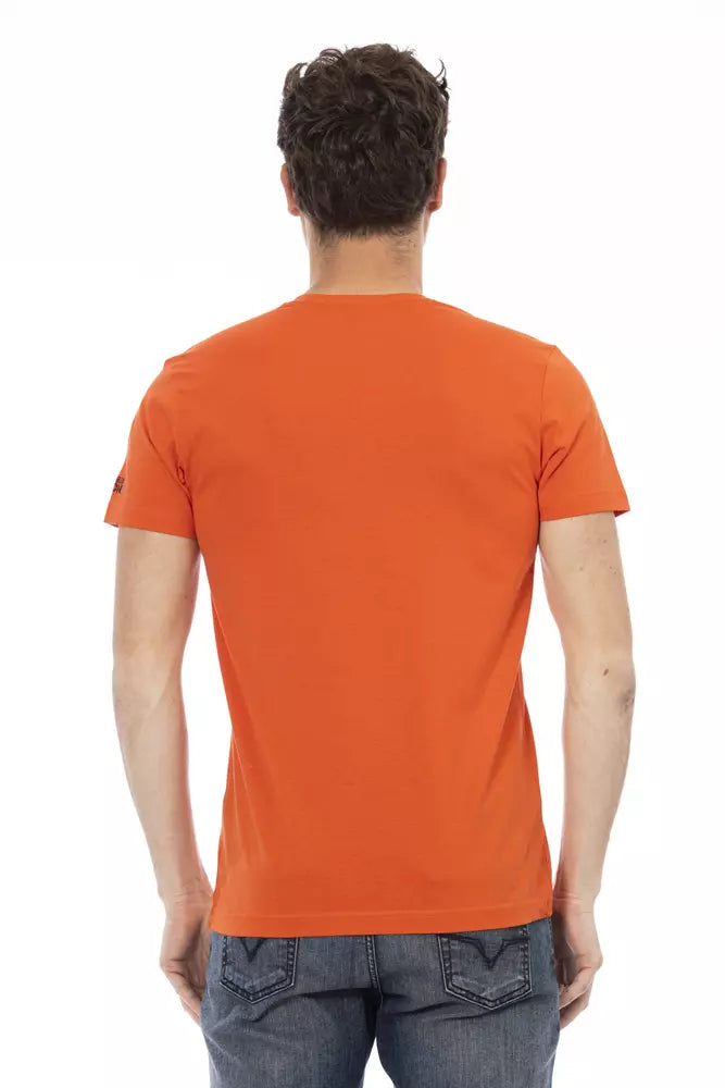 Mannequin wearing orange t-shirt