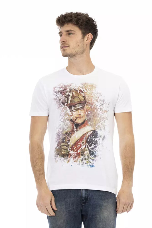 Man wearing graphic t-shirt with soldier design