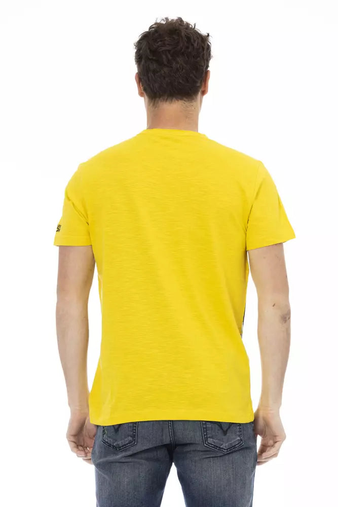 Yellow short sleeve t-shirt on mannequin