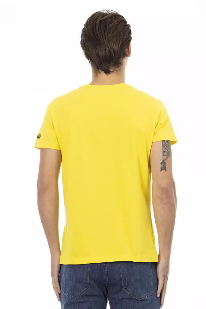 Yellow short sleeve t-shirt on a mannequin