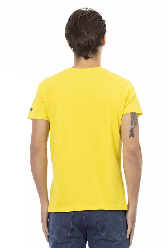 Yellow short sleeve t-shirt on a mannequin
