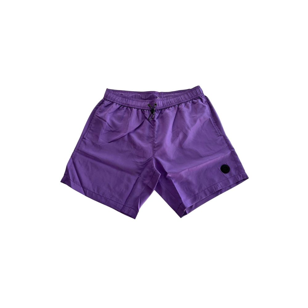 Purple shorts on a white background