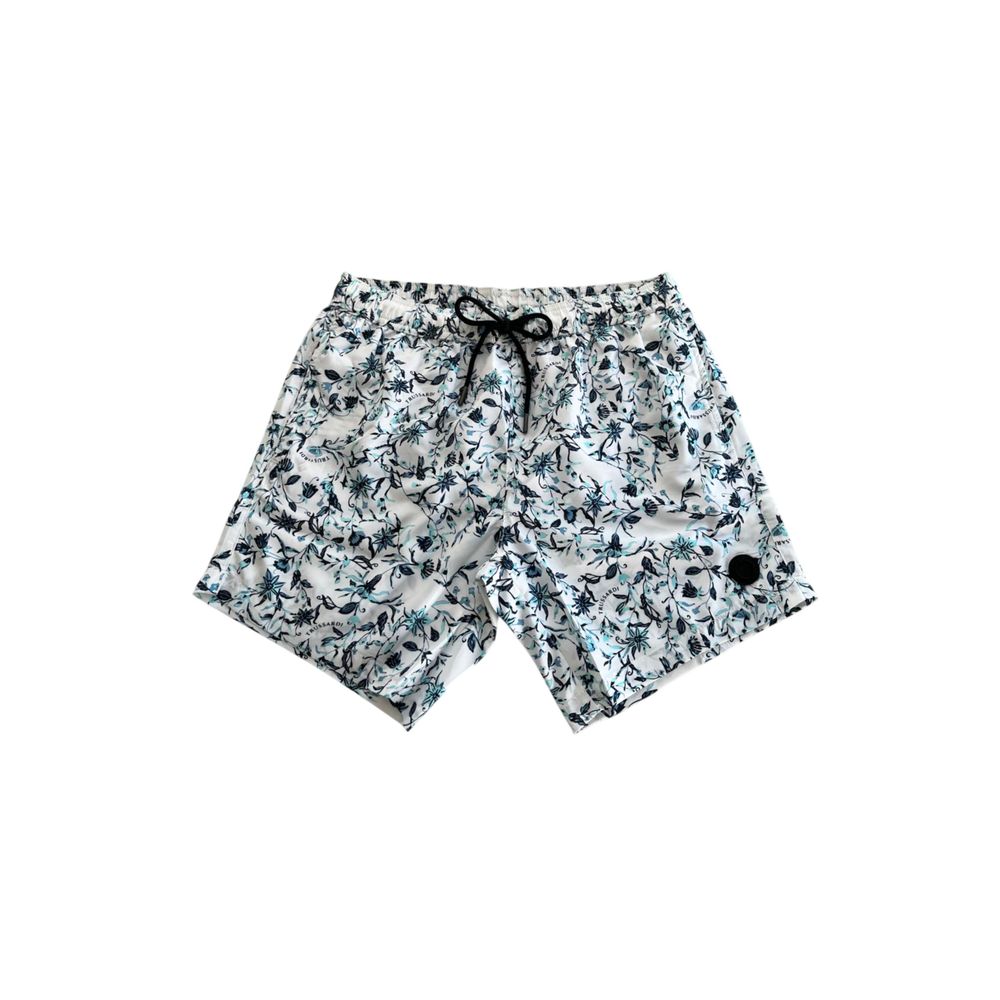 Pair of patterned swim trunks