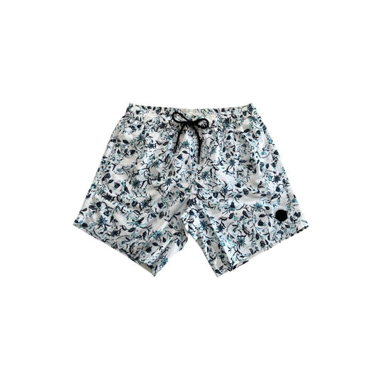 Pair of patterned swim trunks