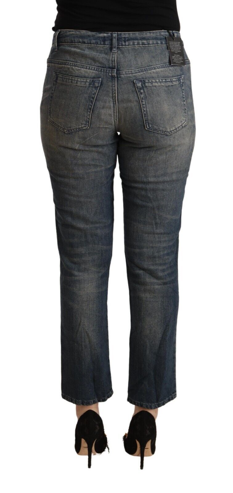Pair of blue denim jeans on a mannequin