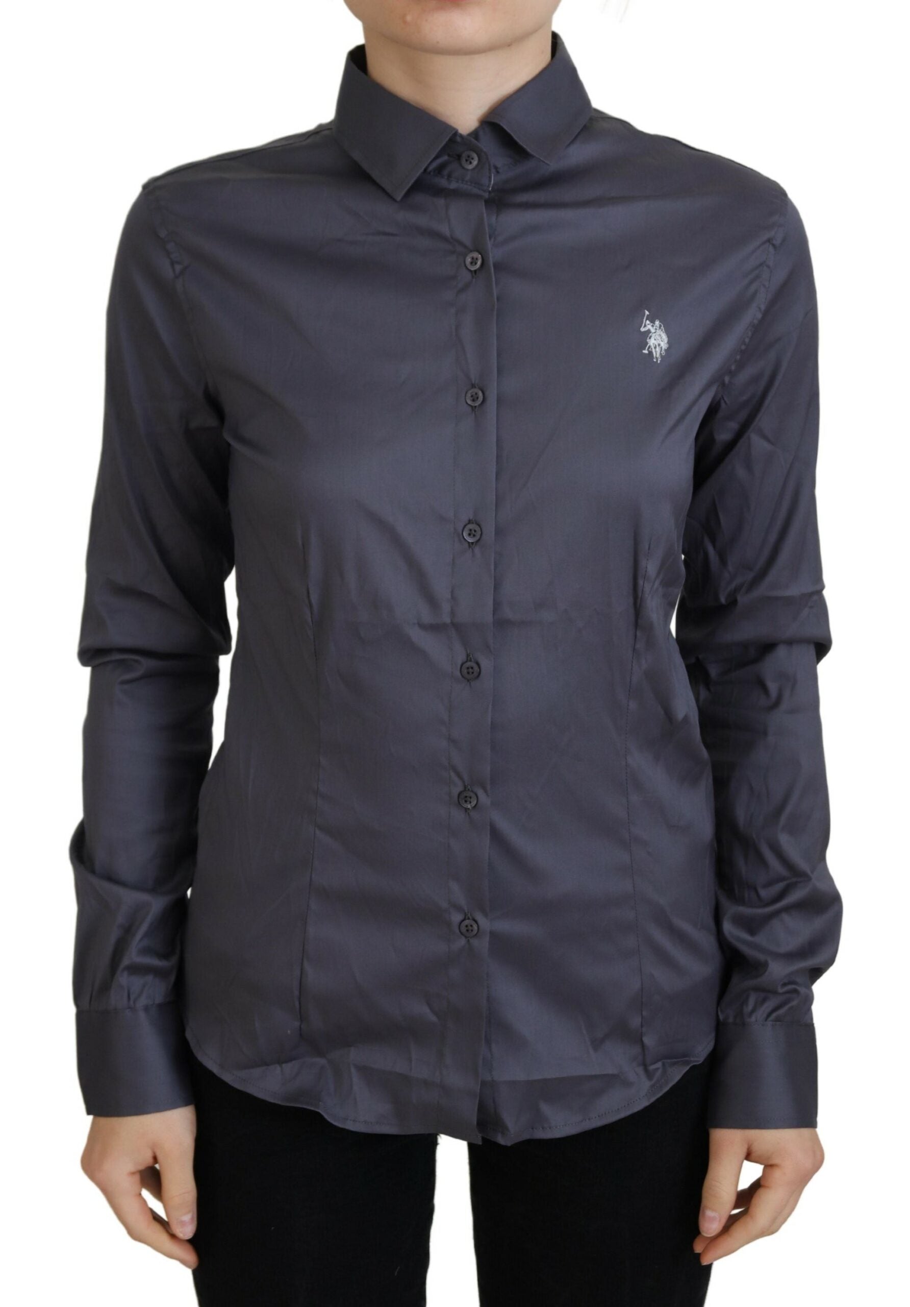 Dark blue raincoat with zippered front pocket