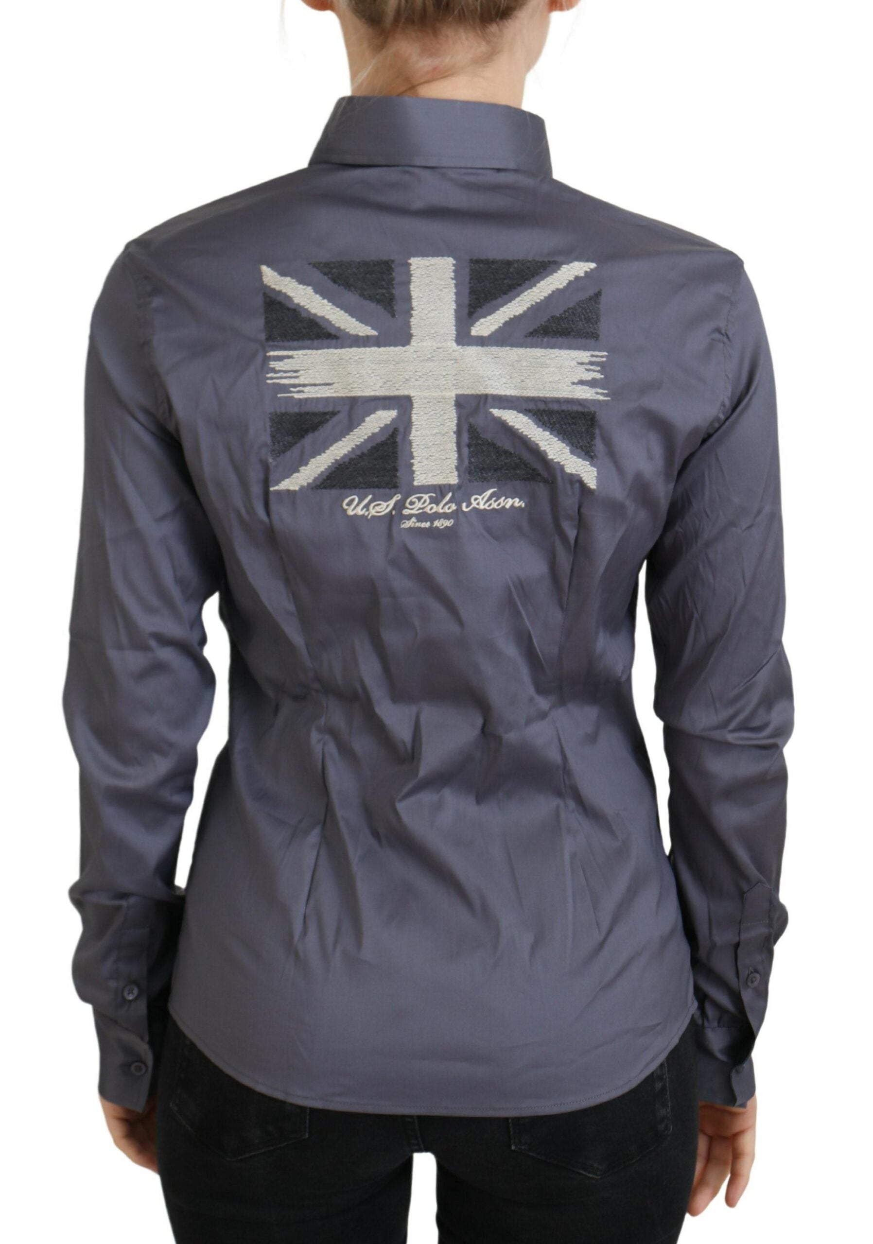 Blue jacket with Union Jack design on back