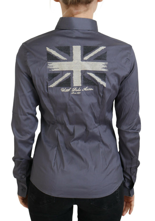 Blue jacket with Union Jack design on back