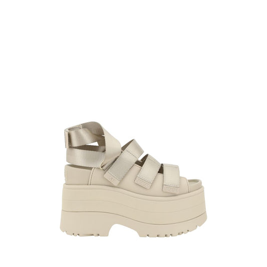 Tan sandal with silver buckles