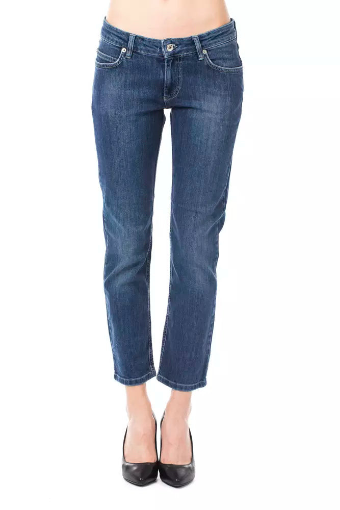 Pair of blue jeans on a mannequin