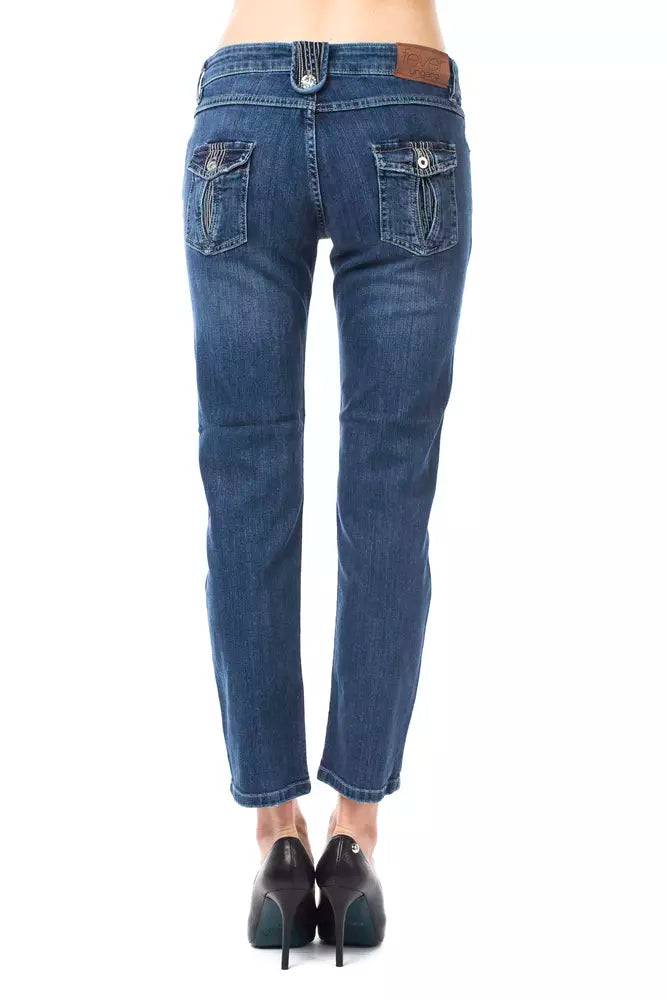 Pair of blue jeans on a mannequin