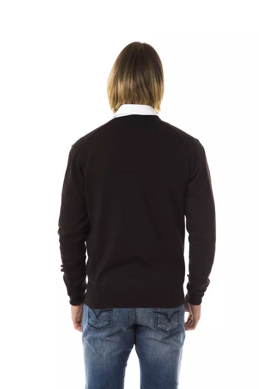 Black long sleeve sweater on a person